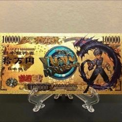Gold Foil Plated Jaganshi Hiei Yu-Yu Hakusho Banknote