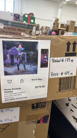 Home Accents Holiday 6 FT Animated LED Halloween Clown