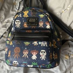 Loungefly Star Wars Chibi Print Mini Backpack