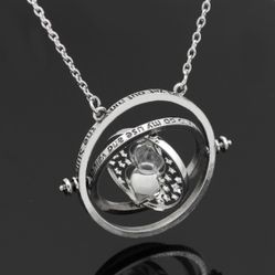 Harry Potter Time Turner Silver Necklace