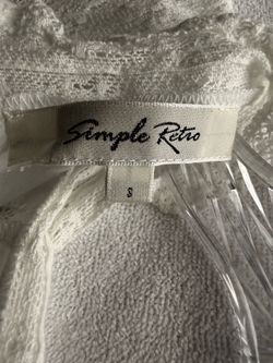 Simple Retro Bridal White Dress Small