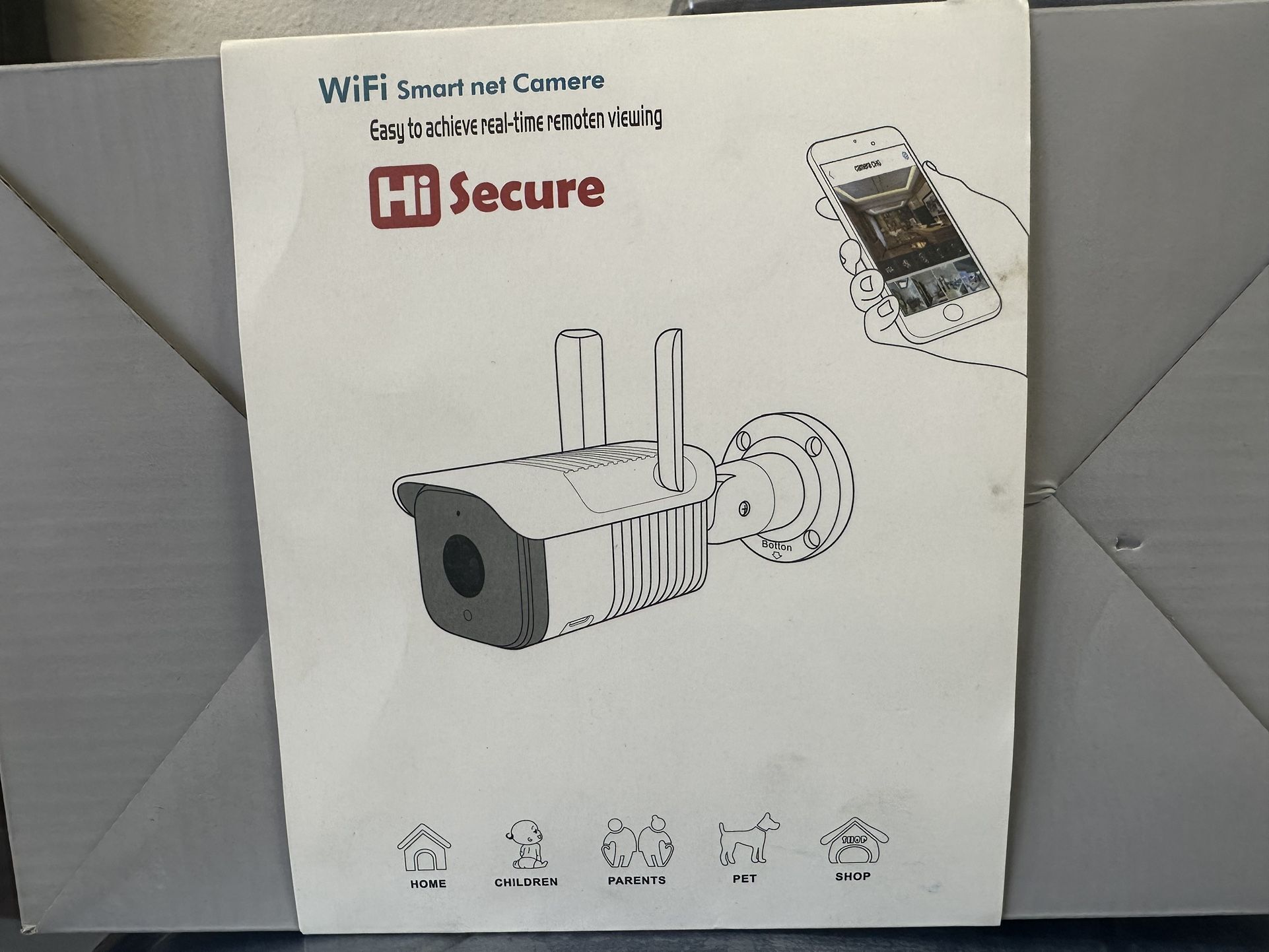 Wireless Security Camera Easy To Install Just Download Free App To Use It In You’re Phone
