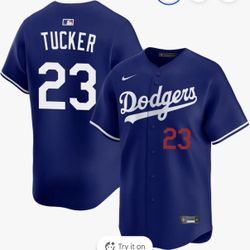 Dodgers Tucker Jersey Small Thur 3xxx 