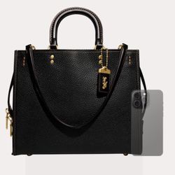 COACH Hand Bag Rogue Regenerative Leather 