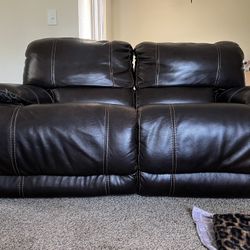 Lather Reclining 2 Set Sofa