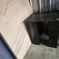 Heavy Duty Table w/ Real Marble Top