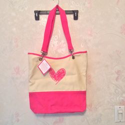 Canvas Crews By Thirsty One Women’s Shoulder Handbag, Large, 100% Cotton, NWT