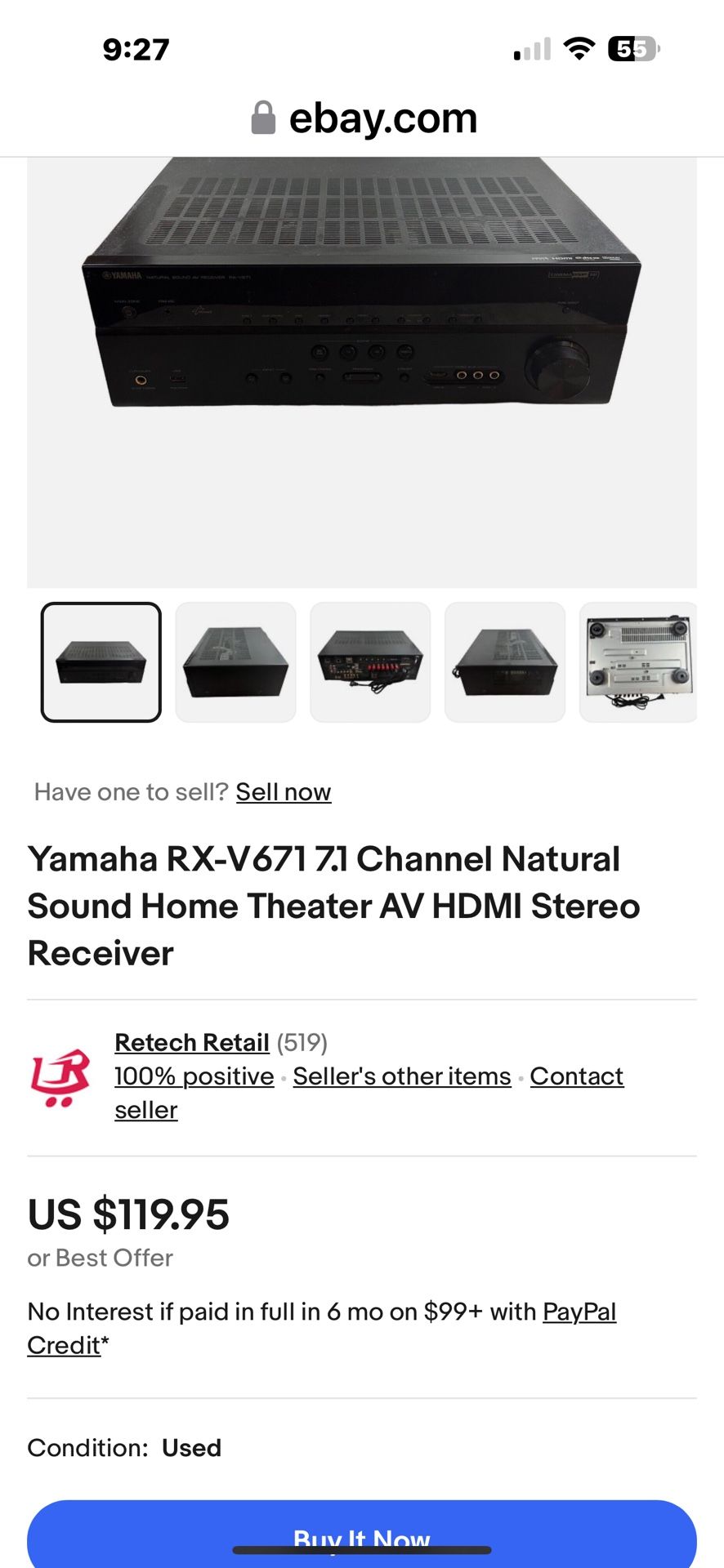 Yamaha RX 671 Receiver Canton CD90 SB 3 In 1 Soundbar