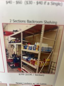 Stockroom shelving