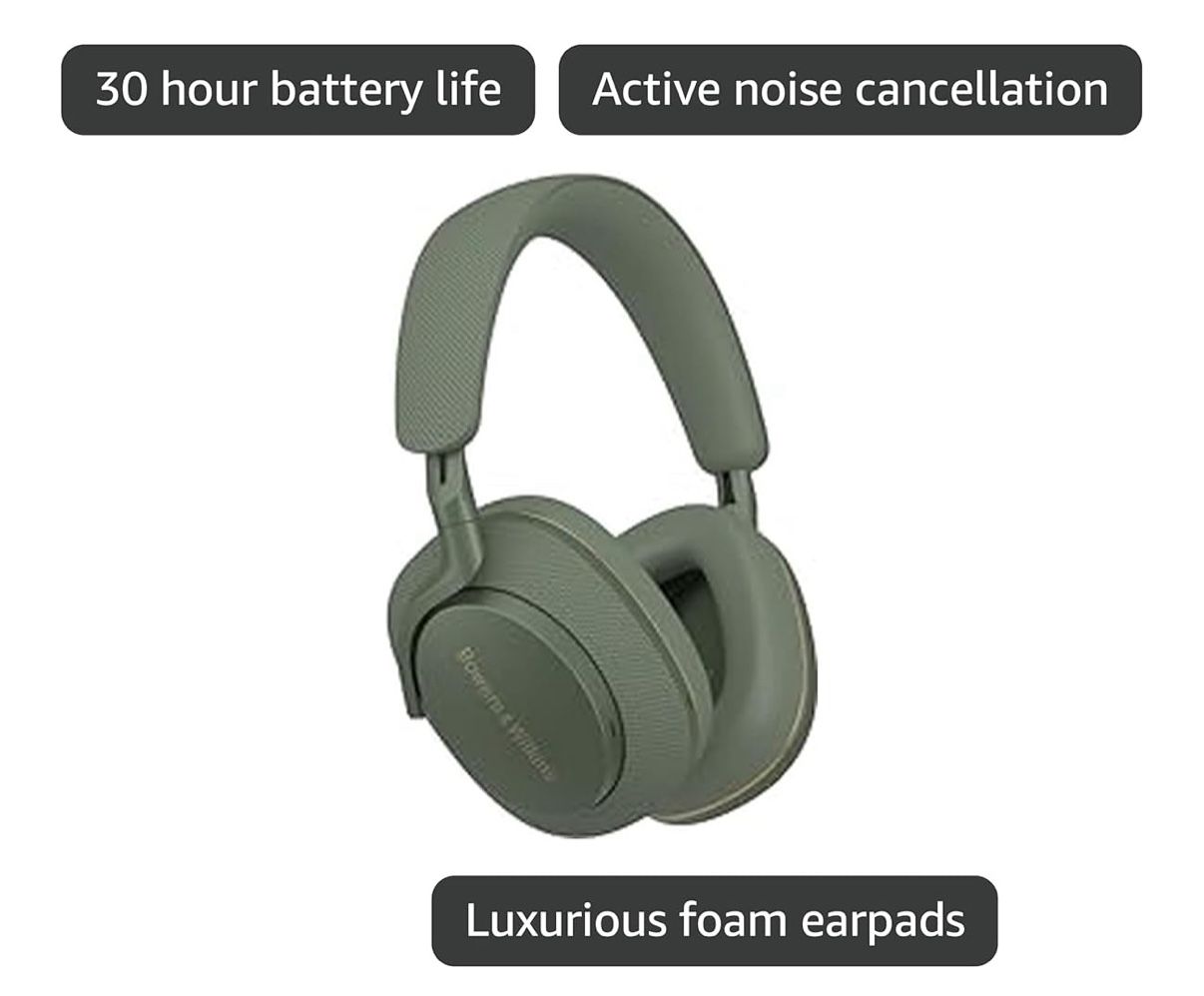 Bowers & Wilkins PX7 S2e Noise Cancelling Bluetooth Headphones - Forest Green