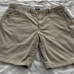 George Men’s Tan Beige Cotton Hiking Shorts with Pockets, size 40”