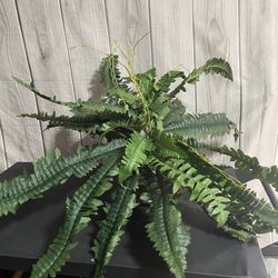 Nearly Natural 6599 18in. Boston Fern Artificial Plant in Hanging Basket, Green,.