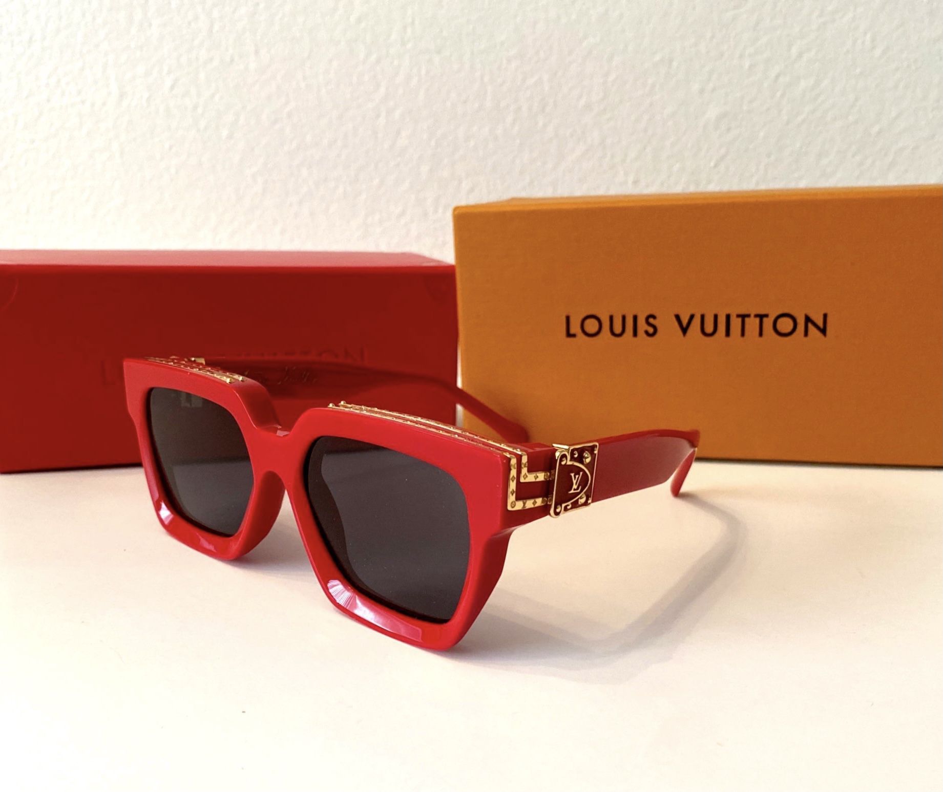 Pre-owned Louis Vuitton Millionaire Sunglasses In Red