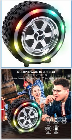Magnavox MMA4013 Bluetooth Speaker with Decorative RGB Lights, USB/Micro SD Playback, Rechargeable Battery, and Bluetooth 5.0 - Portable Wireless Spea