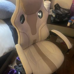 55” Tv And Desk And Gaming Chair And Monitor 