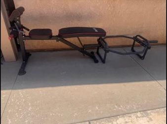 GIRPAL adjustable weight bench and hex bar