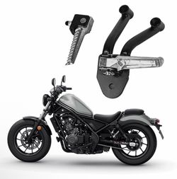 MOJINLI Motorcycle Passenger Foot Pegs Kit For Honda Rebel 300 Honda Rebel CMX300 CMX500 Footrest Fi