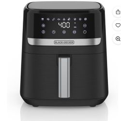 BLACK+DECKER Purify 6-Quart Digital Air Fryer with LED Touchscreen, 