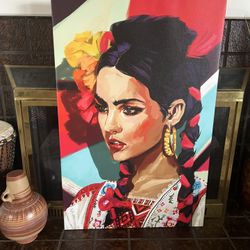 Large Cultural Canvas Painting