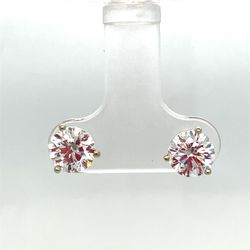 14Kt White Gold Lab Diamond Earrings 1.36g 2CTW F/G VS I-1281