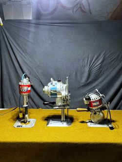 Vintage Eastman Fabric Cutting Bundle: Blue Streak 629 Straight, Cardinal 548 Round, CD3 Drill Marker 