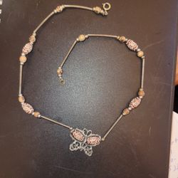 Vintage butterfly necklace 