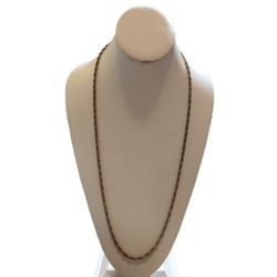Vintage Gold Toned Rope Necklace