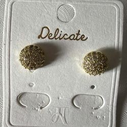 Pave stud yg earrings