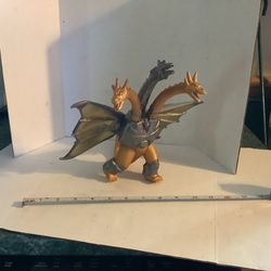 Godzilla - Mecha King Ghidorah, 1991 soft vinyl figures, only on display, excellent condition, approximately 10.5” tall, tail to neck  approximately 1