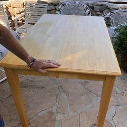Solid Wooden Table With Leaf With 4 Chairs