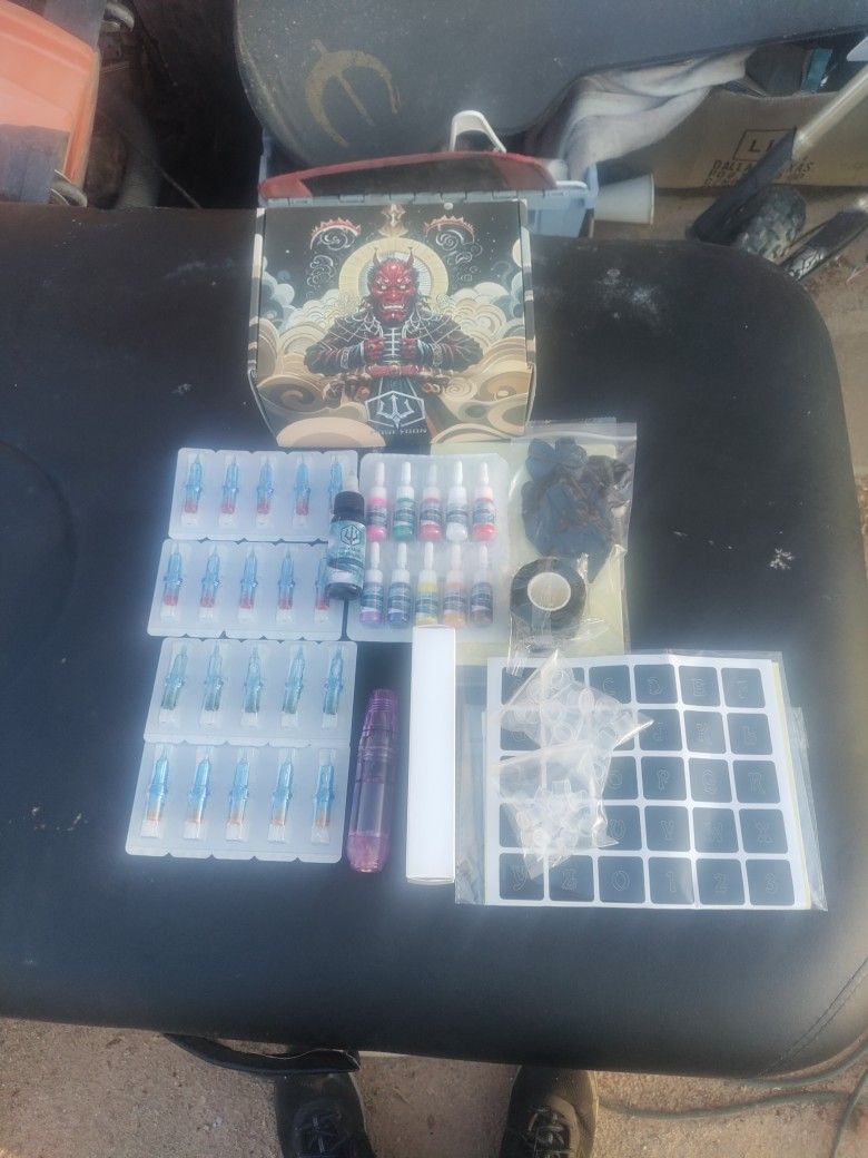Big TATTOO KIT With Wireless Gun