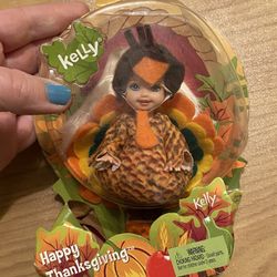 Happy Thanksgiving Kelly is a Turkey Barbie Doll 2004 Mattel Sealed New Unopened