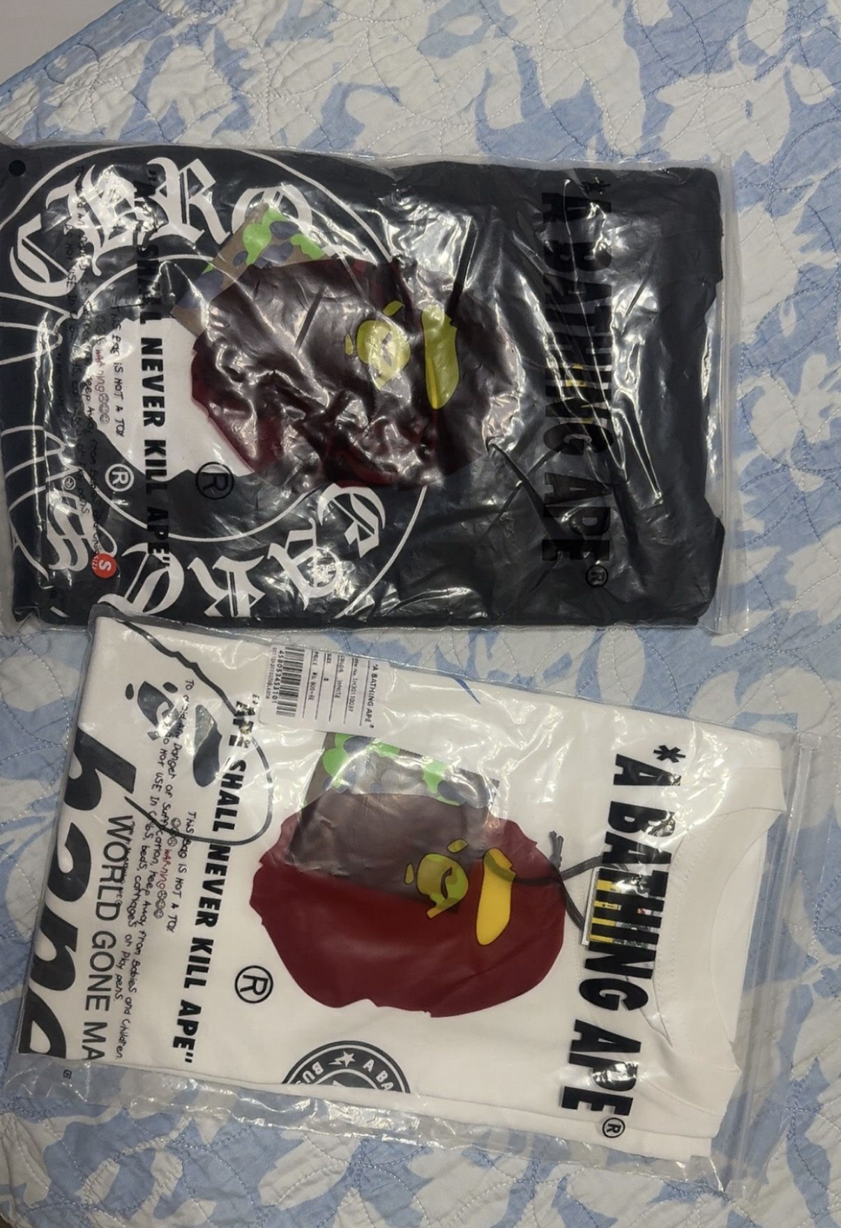 white bape shirt size Small