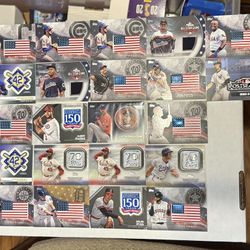 Commemorative Baseball medallions and Basketball jersey cards