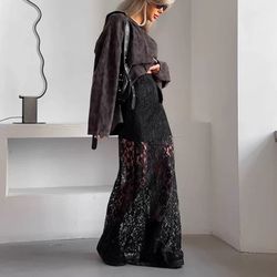 Mid waist commuting skirt for women S