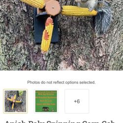 Amish Made Spinning Corn Cob Squirrel Feeder
