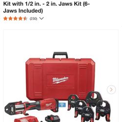 Top Rated Milwaukee M18 FORCE LOGIC Press Tool with ONE-KEY with 1/2inch-2inch CTS Jaws brand new sealed retail $3830  Package Contents (1) M18 FORCE 