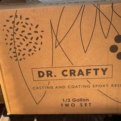 DR CRAFTY Clear Epoxy Resin - Table Top Epoxy Resin Kit - 1 Gallon Epoxy Resin for Resin Molds, Table Top, Art Resin, Craft, Jewelry Casting Tools, DI