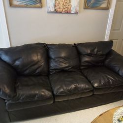 Black Leather Couch