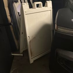 Large White & Black Sandwich Board Signs (blank)