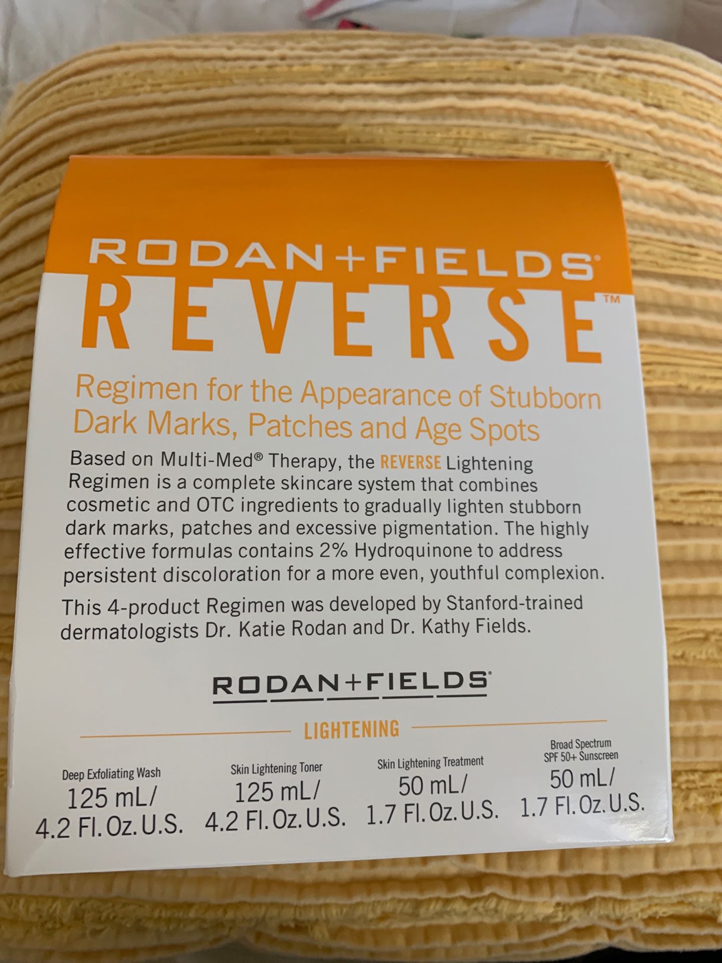 Rodan + Fields REVERSE lightening regimen