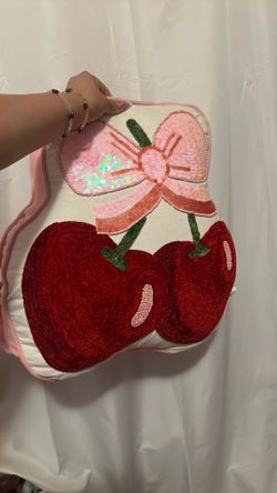 Used cherry decor pillow