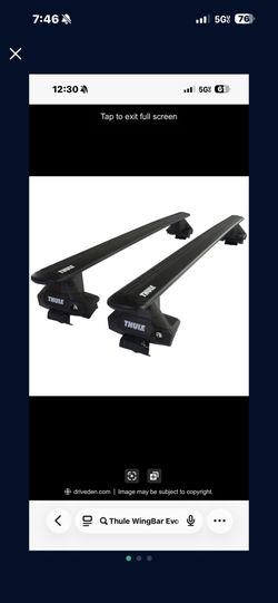 Thule WingBar Evo Roof Rack for Naked Roofs - Aluminum - Black