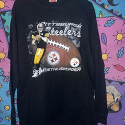 size m big ben steelers long sleeve shirt 