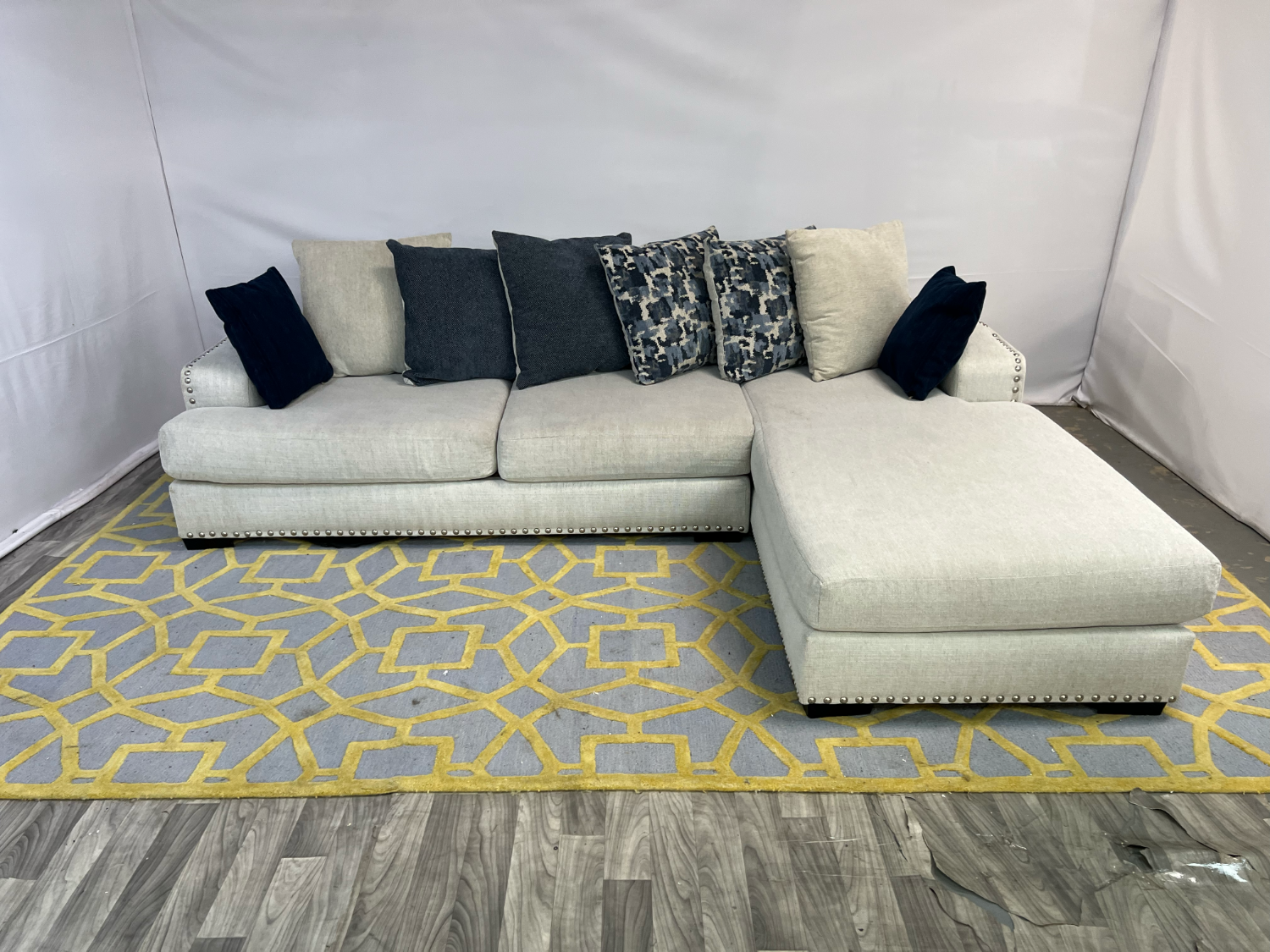 ( Delivery Available ) Ashley Large Light Gray Sectional Couch