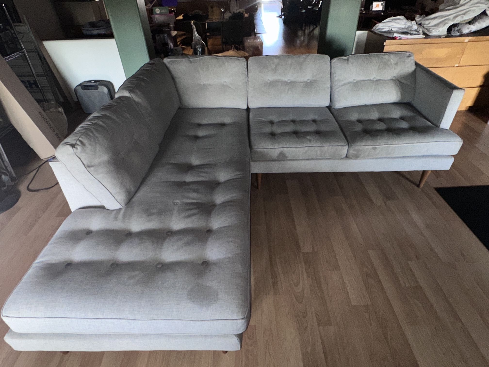 West Elm Sectional Couch - Used And Worn