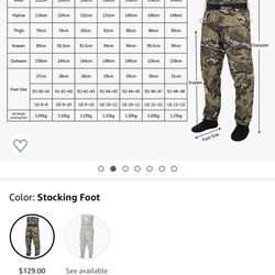 BASSDASH Breathable Ultra Lightweight Veil Camo Chest Stocking Foot Fishing Hunting Waders for Men