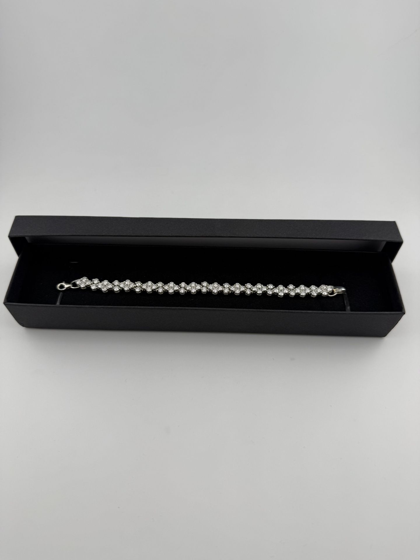 925 Sterling Silver Moissanite Bracelet – 3mm GRA Moissanite