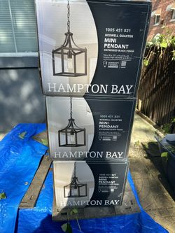New Hampton Bay Mini Pendant Black 3 Pc
