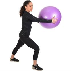 Calm 55 cm Anti-Burst Body Ball, Pump Included , Purple